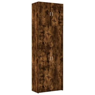 Hoge kast 80x42,5x249 cm bewerkt hout gerookt eikenkleurig