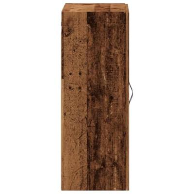 Wandkast 69,5x34x90 cm bewerkt hout oud houtkleurig Wandkast 69,5x34x90 cm bewerkt hout oud houtkleurig