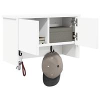 Wandgemonteerde kapstok Wit 50 x 20 x 30 cm Bewerkt hout - thumbnail