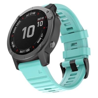 By Qubix - Siliconen bandje - Lichtblauw - Compatible met Garmin Fenix 8-51mm - Compatible Garmin bandje