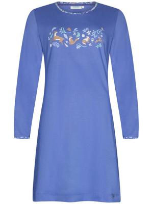 Rebelle dames nachthemd lange mouw -Blauw