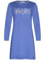 Rebelle dames nachthemd lange mouw -Blauw - thumbnail