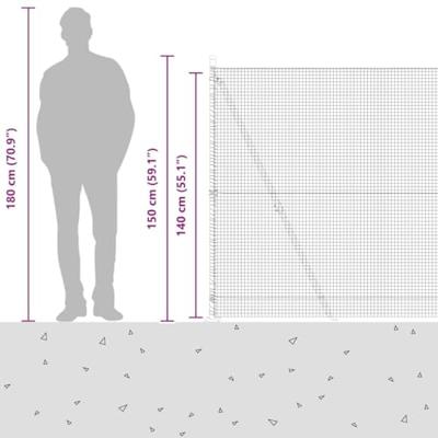 VidaXL Afrasteringspaal groen 10 x 1,4 m (19 x 19 mm gaas)