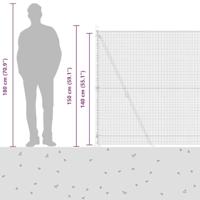 VidaXL Afrasteringspaal grijs 10 x 1,4 m (19 x 19 mm gaas) - thumbnail