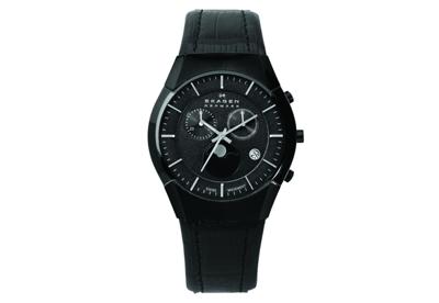 Horlogeband Skagen 901XLBLB Leder Zwart Horlogeband Skagen 901XLBLB Leder Zwart