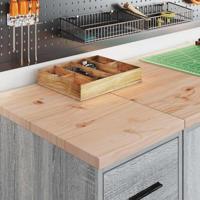 Garagekast 30x51x85 cm massief grenenhout grijs sonoma - thumbnail