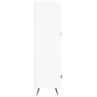 Hoge kast 69,5x31x115 cm bewerkt hout wit - thumbnail