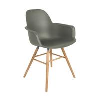 Zuiver Eetkamerstoel 'Albert Kuip' Met armleuning, PP en essen, kleur Groen - thumbnail