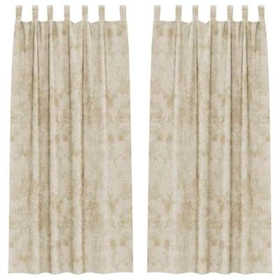 VidaXL Velvet gordijnen met gordijnen 2 pcs crème 245 x 140 cm fluweel