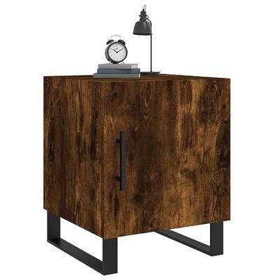 Nachtkastjes 2 st 40x40x50 cm bewerkt hout gerookt eikenkleurig Nachtkastjes 2 st 40x40x50 cm bewerkt hout gerookt eikenkleurig