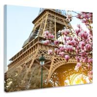Schilderij - Close up Eiffeltoren, 3 maten, print op canvas - thumbnail
