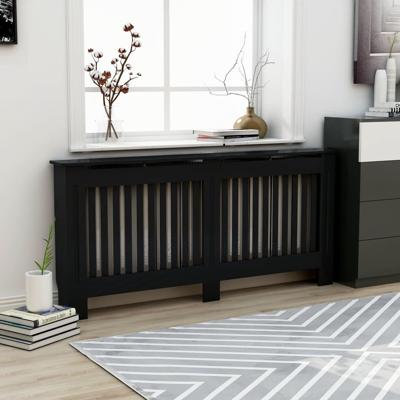 Radiatorombouw 172x19x81,5 cm MDF zwart