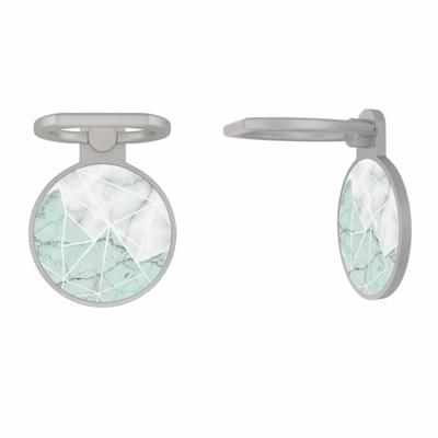 Zilveren telefoon ring houder - Marmer mint mix Zilveren telefoon ring houder - Marmer mint mix