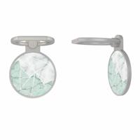 Zilveren telefoon ring houder - Marmer mint mix - thumbnail