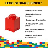 Room Copenhagen LEGO Storage Brick 1 Rood opbergdoos - thumbnail