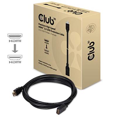 CLUB3D CAC-1321 High Speed HDMI 1.4 HD Extension Cable 3m