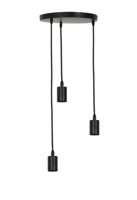 Light & Living Hanglamp 'Brandon' 3-Lamps, kleur Zwart