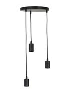 Light & Living Hanglamp 'Brandon' 3-Lamps, kleur Zwart - thumbnail