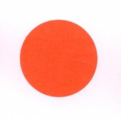 Etiket 25 mm rond fluor rood afneembaar