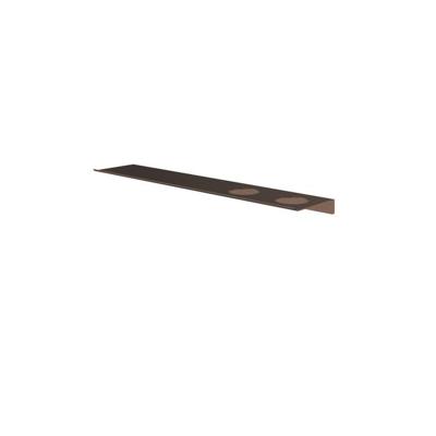 Hotbath &MORE Planchet - 60cm - inclusief bevestigings rails - 2 uitsparingen - voor zeepdispenser of beker - Tuscan bronze SH060H2TB