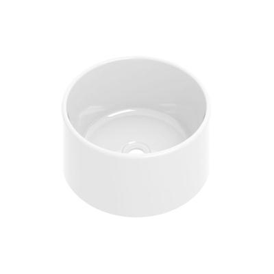 Basic Line Opbouw Waskom - 39x39x15 cm - Rond - Porselein - Glans Wit