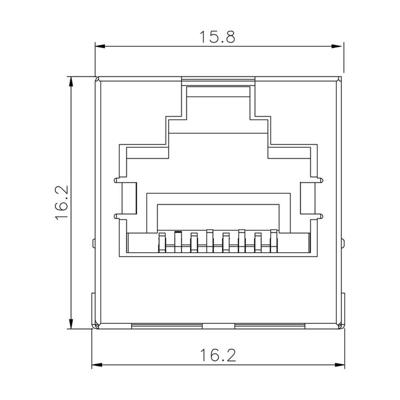 Weidmüller RJ45C6 T1V 3.0N4N TY 2626050000 Bus Aantal polen (sensoren) 8 Zwart 160 stuk(s)