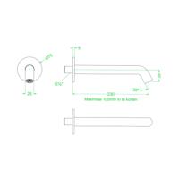 Baduitloop IVY Geborsteld Metal Black PVD - thumbnail