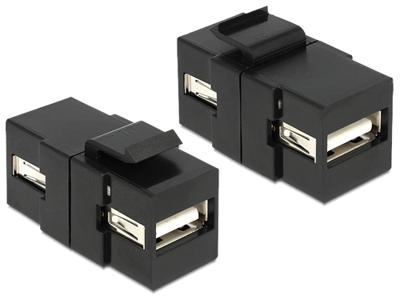 DeLOCK Keystone module USB 2.0 A female > USB 2.0 A female - thumbnail