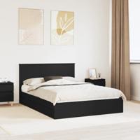 Bedframe met lade met opslag Zwart 135 x 190 cm Bewerkt hout - thumbnail