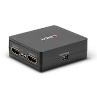 LINDY 38358 2 poorten HDMI-splitter 3840 x 2160 Pixel Zwart - thumbnail