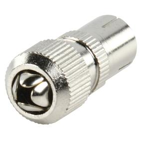 Coax socket, aluminium, schroefversie