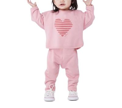 PETIT BATEAU katoenen baby sweat rozen