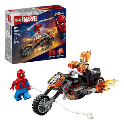 LEGO®Marvel super heroes 76335 Spider-Man versus Ghost Rider op zijn motor.