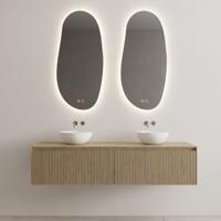 Onderkast Gliss Design Timotheus 180 CM 2 Lades Incl Topplaat Ash Grey - thumbnail