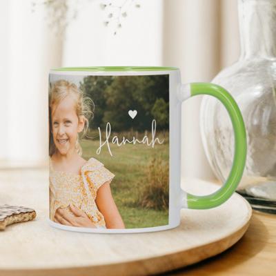 Mok met foto en tekst - Groen - 325 ml Mok met foto en tekst - Groen - 325 ml