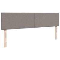 Ottoman bed met matras 160x200cm stof taupe - thumbnail