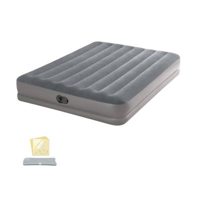 Intex 64114 Prestige Mid-Rise 2-Persoons Luchtbed 203x152x30 cm + Ingebouwde Pomp Grijs