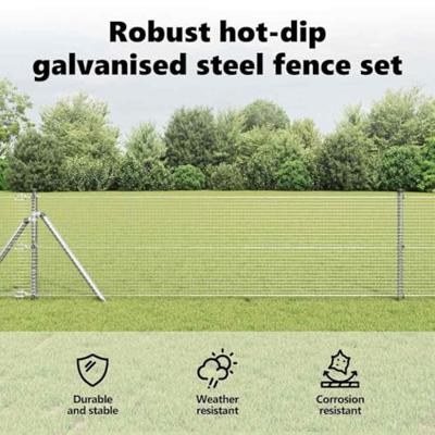 VidaXL Afrasteringspaal zilver 25 x 0,4 m (19 x 19 mm gaas) staal