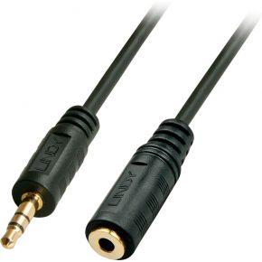 LINDY 35656 Jackplug Audio Verlengkabel [1x Jackplug male 3,5 mm - 1x Jackplug female 3,5 mm] 10.00 m Zwart