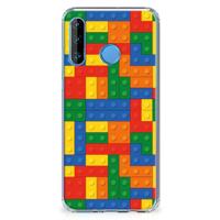 Huawei P30 Lite Doorzichtige Silicone Hoesje Blokken - thumbnail