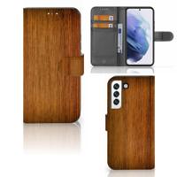 Samsung Galaxy S22 | Book Style Case | Donker Hout - thumbnail