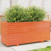 Plantenbak 110x40x49,5 cm massief grenenhout wasbruin - thumbnail