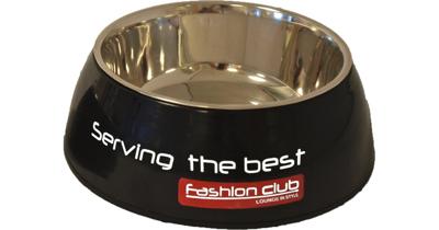 Hondeneetbak plastic/RVS Fashion Club 18 cm zwart Eet-en-drinkbakken-hond Gebr. de Boon - Gebr de boon