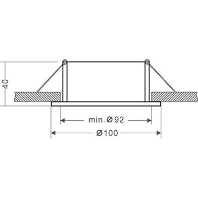 Deko Light Enif 110007 Plafondinbouwring LED, Halogeen GU5.3, MR16 35 W Signaalwit (RAL 9003)