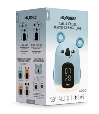 Nachtlampje-wekker - BIGBEN - Koala-vorm - LED-display, 3 melodieën, instelbare intensiteit, voeding. 230V - thumbnail