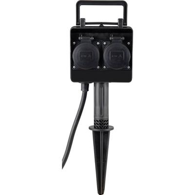 Buitenstopcontact 4-voudig IP44 max 3680 Watt