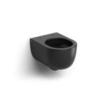 Clou Hammock Wandtoilet Versie 56 Onepack Incl Zitting Deksel En Soft Closing Quick Release Systeem Mat Zwart Keramiek 36.8x56x37.5cm - thumbnail