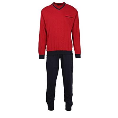 Gotzburg Pyjama V-hals met boorden rood