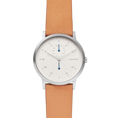 Horlogeband Skagen SKW6498 Leder Cognac 22mm