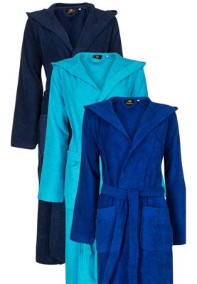 Badjas met capuchon - blauwe badjassen-kobaltblauw-xs